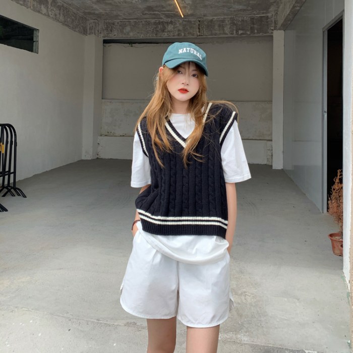 21ins 新作 可愛い スウィート ニット ベスト セーター韓国系 学生風 ゆったり 体型カバー トップス Tokumall 公式サイト シェア購入で買い物をお得に楽しく