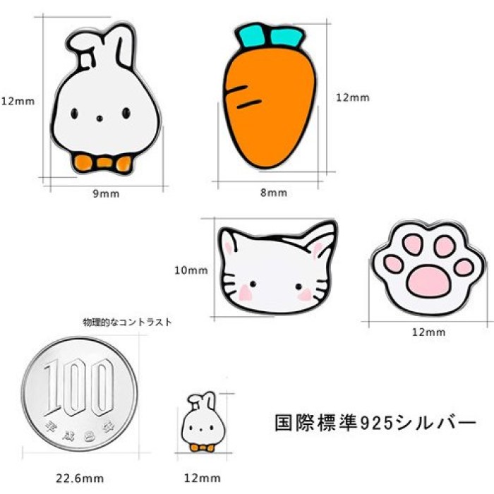 4セットレディース ピアス 金属アレルギー対応 925純銀製 可愛い猫とウサギ シルバー スタッドピアス 誕生日 記念日 プレゼント ギフトbox付き Fz Fz 4sete Tokumall 公式サイト シェア購入で買い物をお得に楽しく